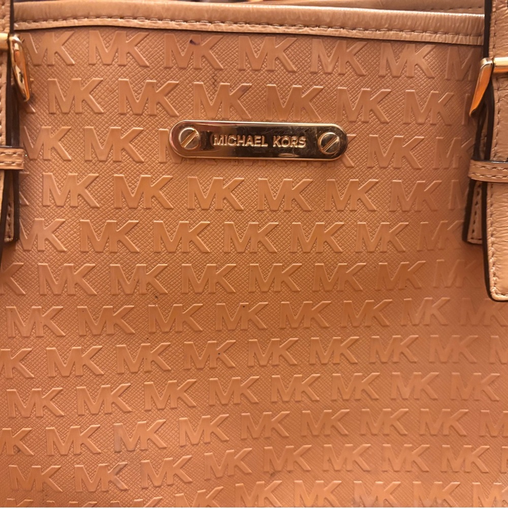 Michael Kors Tan Monogram Tote - Picture 3 of 8
